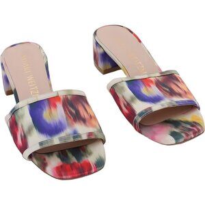 Women's Stuart Weitzman Tia 85 Flareblock Slide Watercolor US 6.5 M